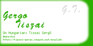 gergo tiszai business card