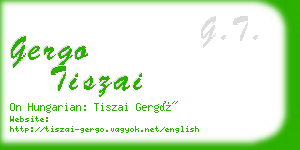 gergo tiszai business card